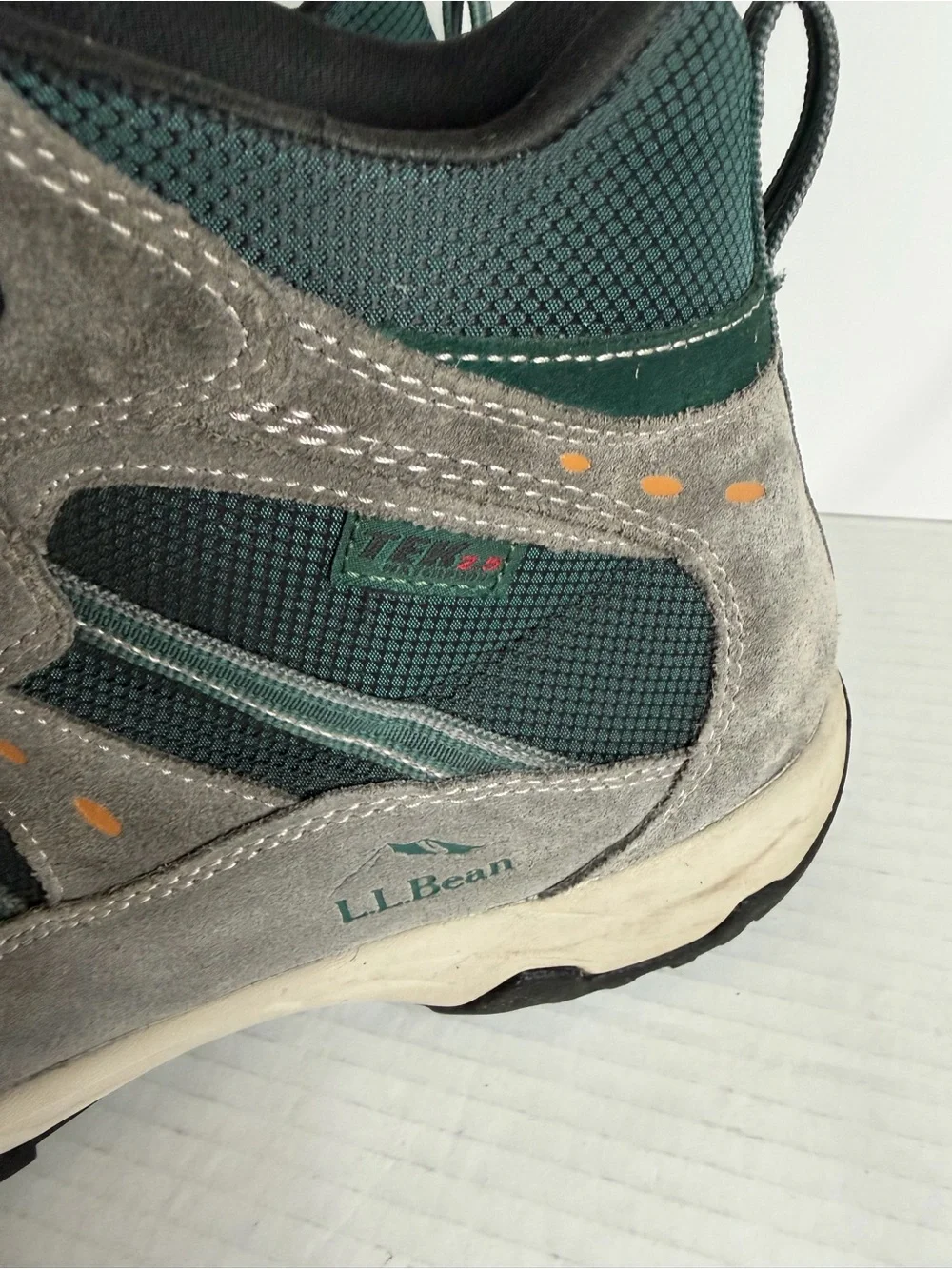 LL Bean Trail Hiking Boots Mens 11.5 M Gray Green TEK 2.5 Waterproof TEK 2.5